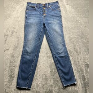 Madewell 10” High-Rise Skinny Crop Jeans Women’s Size 26 Blue Denim